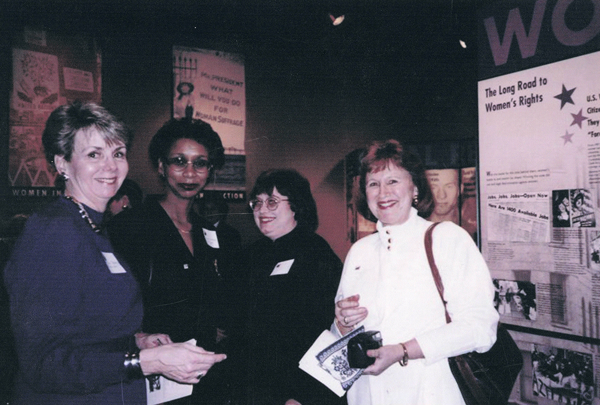 Photograph of Carolyn Jefferson-Jenkins with members of the League of Women Voters